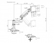 Skjermstativ 20kg Heavy-Duty 17”-49” Svart med USB-porter - 1 Skjerm