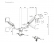 Skjermstativ 20kg Heavy-Duty 17”-35 Svart med USB-porter - 2 Skjerm