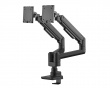 Skjermstativ 20kg Heavy-Duty 17”-35 Svart med USB-porter - 2 Skjerm