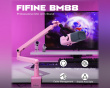 Low-Profile Boom Arm Stand - Rosa Mikrofonstativ