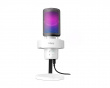 AMPLIGAME A9 USB Gaming Mikrofon RGB - Hvit