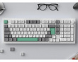 PBT Keycap set ISO Nordic - Gray White Mint