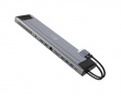 Dual-Monitor USB-C Dockningsstation M.2 nvme med 9 porter - Grå