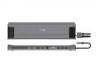 Dual-Monitor USB-C Dockningsstation M.2 nvme med 9 porter - Grå