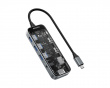 Transparent USB Dockningsstation - 10 porter