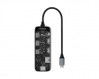 Transparent USB Dockningsstation - 10 porter