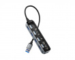 Transparent USB Dockningsstation - 5 porter 