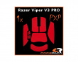 PXP Grips til Razer Viper V3 Pro - Rød