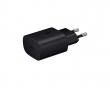 Hurtiglader 25W med 1m ladekabel - Svart USB-lader
