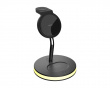 3-in-1 Magnetisk Trådløs Qi-lader 18W - Svart