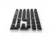 Black Double-Shot PBT Keycap Set - ISO - Svart