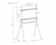 Metall TV-stativ - 49”-70” - Svart