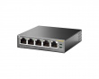 SG1005P Metall Nettverk Switch 5-Ports Unmanaged (4-PoE), 10/100/1000Mbps