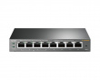 SG108PE Metall 8-Port Gigabit Nettverk Switch med 4-Port PoE+, 10/100/1000Mbps