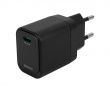 20W USB-C Vegglader - Svart