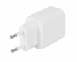 USB-C & USB-A Vegglader - Hvit