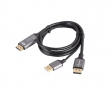 HDMI til DisplayPort Kabel 4K Svart - 1m