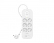 Strømuttak med Overspenningsvern - 6 porter - USB-C PD