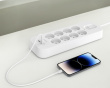 Strømuttak med Overspenningsvern - 8 porter - USB-C PD