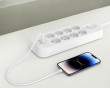 Strømuttak med Overspenningsvern - 8 porter - Dual USB-C PD