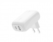 Boost Charge 42W USB-C & USB-A Vegglader - Hvit
