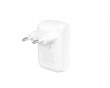 Boost Charge 42W USB-C & USB-A Vegglader - Hvit