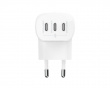 Boost Charge 65W USB-C Vegglader - 3 port - Hvit