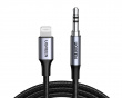 Lightning til Aux 3,5 mm kabel 1m - Svart