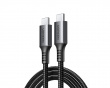 Rask Lading USB-C til USB-C PD Kabel 1m - Svart/Grå