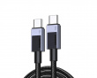 Rask Lading USB-C til USB-C PD 100W Kabel 0.5m - Space Gray
