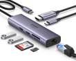 Multifunksjon USB-C Adapter med Ethernet Interface