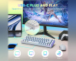 AmpliGame GK1W ANSI Gaming Tastatur - Hvit