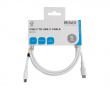 USB-C Ladekabel 60W Silikon - Hvit - 1,5m