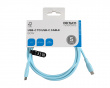 USB-C Ladekabel 60W Silikon - Turkis - 1,5m