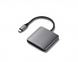 Satechi USB-C-hub med 4 porter og PD