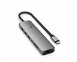 Satechi 7-i-1 USB-C Slim Multiport Adapter med Ethernet - Romgrå