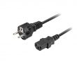 Strømkabel CEE 7/7 til C13 VDE - Svart - 2m