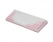 Xpunk 63 Magnetisk 60% ANSI Gaming Tastatur - Rosa/Hvit