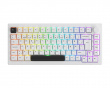 5075B Plus-S Black on White Trådløst Tastatur - Hvit  [V3 Cream Yellow Pro]