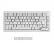 5075B Plus-S Black on White Trådløst Tastatur - Hvit  [V3 Cream Blue Pro]