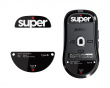 Glass Skates Type-S til Pulsar TenZ Signature Edition - Svart