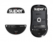 Glass Skates Type-C til Pulsar TenZ Signature Edition - Svart