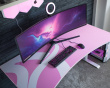 Arena Gaming Skrivebord - Large - Hvit Rosa