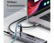 9-Port USB-C Hub 10Gbps LED-display