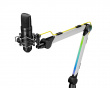 Aluminium Dynamisk RGB Mikrofon Arm - Hvit