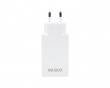 67W 2x USB-C Vegglader - Slim White