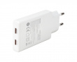 67W 2x USB-C Vegglader - Slim White