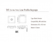 THT Doubleshot PBT Shine-through Low-Profile 18-Key - MX - Svart