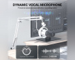 AmpliTank K688 USB/XLR Dynamisk Mikrofon - Hvit