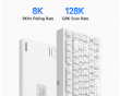 Jet 75 E-sport Tastatur - White Topographic [Kailh Magnetic God Switch]